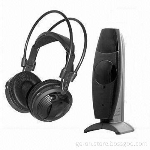 Dual Channel UHF Wireless Headphone for Home TV, DVD, PC